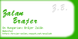 zalan brajer business card